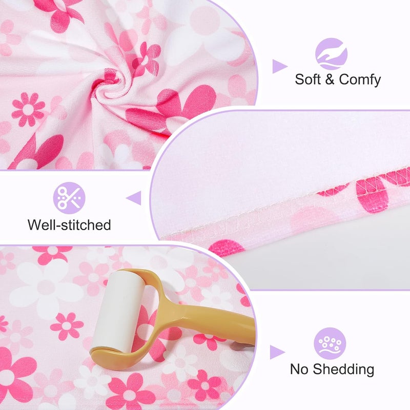 Basumee Microfiber Hair Towel Wrap for Kids 2 Pack Rapid Drying Hair Towel with Button Hair Turbans for Wet Hair Wraps Head Towel Wrap for Women and Girls - Image 4